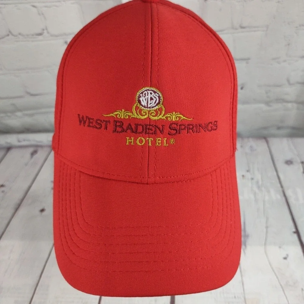 West Baden Springs Hotel Hat Cap Strapback Red Adjustable Embroidered Logo